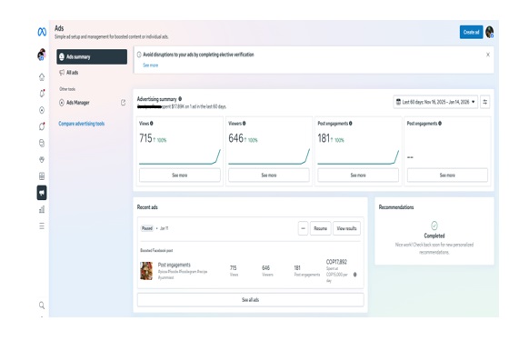campaña de Facebook Post Engagement