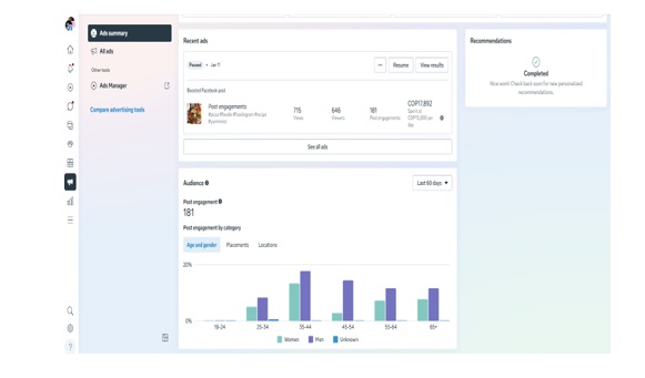 campaña de Facebook Post Engagement